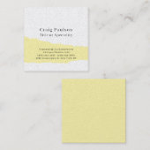 Simple Plain Cream Black White Minimalist Modern スクエア名刺 (正面/裏面)