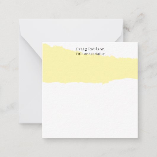 Simple Plain Cream Black White Minimalist Modern ノートカード (正面)