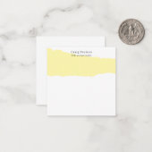 Simple Plain Cream Black White Minimalist Modern ノートカード (正面/裏面インサイチュ)