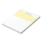 Simple Plain Cream Black White Minimalist Modern ノートパッド (回転)