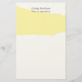 Simple Plain Cream Black White Minimalist Modern 便箋 (正面)