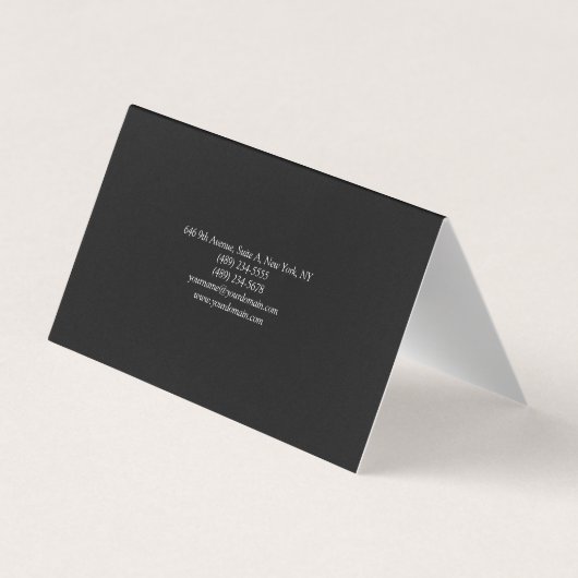 Simple Plain Modern Gray Original Premium Pearl 名刺 (裏面)