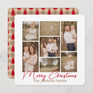 Simple Pleasures Country Red Photo Christmas Card シーズンカード