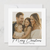 Simple Pleasures One Photo Gray Christmas Card シーズンカード (正面)