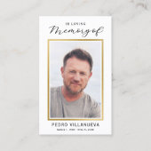 Simple Prayer Photo Sympathy Cards 名刺 (正面)