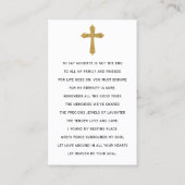 Simple Prayer Photo Sympathy Cards 名刺 (裏面)