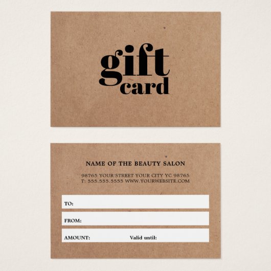 Simple Printed Kraft Beauty White Stripes (正面&裏面)