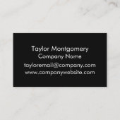 Simple Professional Black And White Logo 名刺 (裏面)