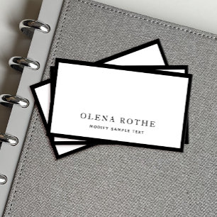 Simple Professional Black Border White Border  コーリングカード