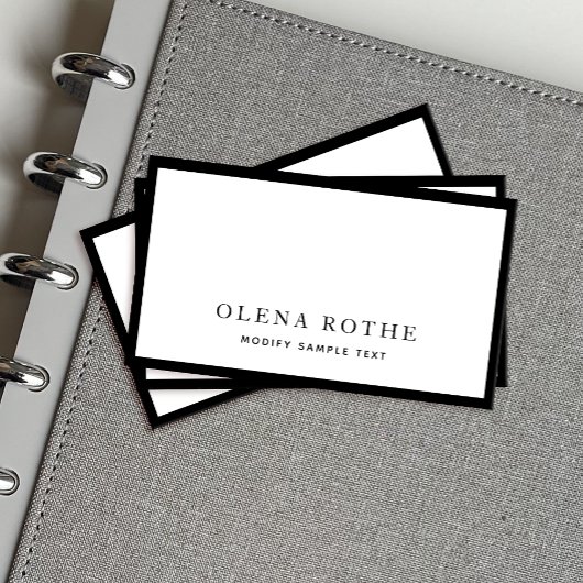 Simple Professional Black Border White Border  コーリングカード