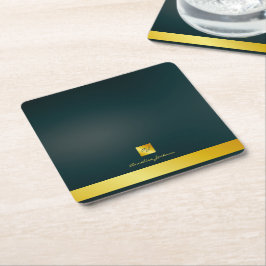 Simple Professional Branding Logo スクエアペーパーコースター