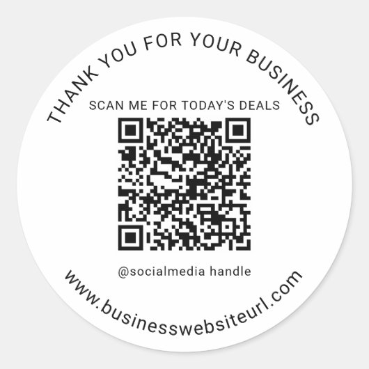 Simple Professional Business ラウンドシール (正面)