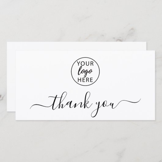 Simple Professional Business Logo サンキューカード (正面/裏面)