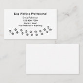 Simple Professional Dog Walking Business Cards 名刺 (正面/裏面)