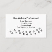 Simple Professional Dog Walking Business Cards 名刺 (正面)