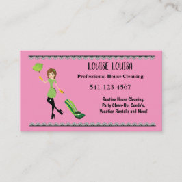 Simple Professional House Cleaning Business Cards 名刺