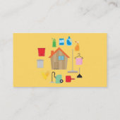 Simple Professional House Cleaning Business Cards 名刺 (裏面)