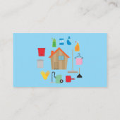 Simple Professional House Cleaning Business Cards 名刺 (裏面)