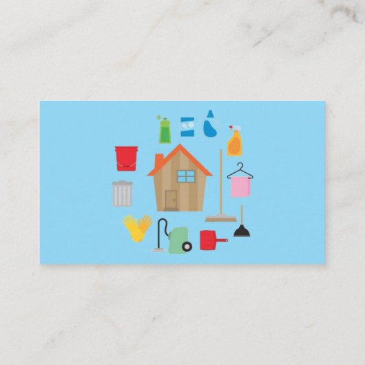 Simple Professional House Cleaning Business Cards 名刺 (裏面)