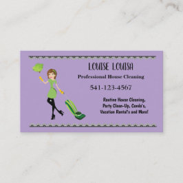 Simple Professional House Cleaning Business Cards 名刺