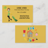 Simple Professional House Cleaning Business Cards 名刺 (正面/裏面)