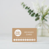 Simple Professional Logo Reward Punch Card 名刺 (スタンド正面)