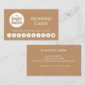 Simple Professional Logo Reward Punch Card 名刺 (正面/裏面)