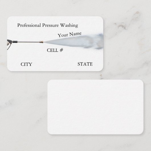 Simple Professional Pressure Washing 名刺 (正面/裏面)