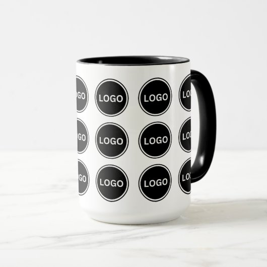 Simple Promotional Business Logo Pattern Coffee マグカップ (正面右)