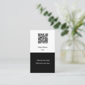 Simple Promotional QR Code Business Cards Vertical 名刺 (スタンド正面)