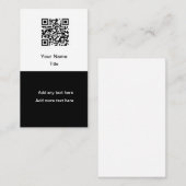 Simple Promotional QR Code Business Cards Vertical 名刺 (正面/裏面)