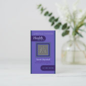 Simple Purple ファンシー Health Photo Business Card 名刺 (スタンド正面)