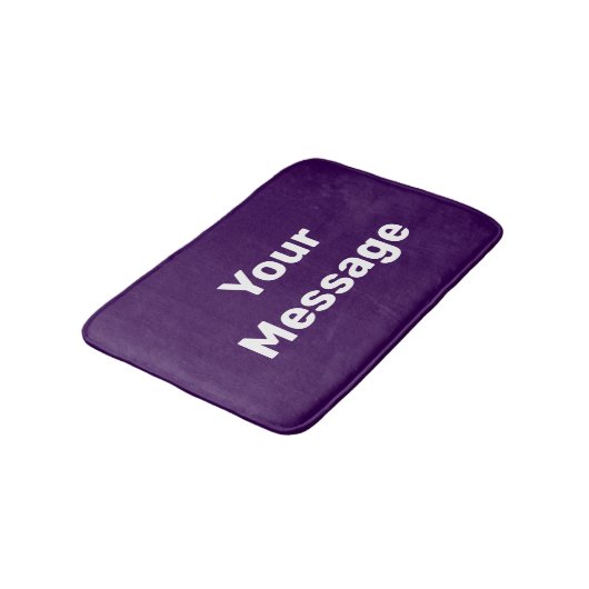 Simple Purple and White Your Message Text Template バスマット (アングル)