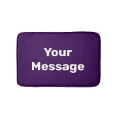 Simple Purple and White Your Message Text Template バスマット (正面)