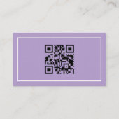 Simple Purple Babyshower QRRegistry Enclosure Card エンクロージャーカード (裏面)