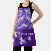 Simple purple glitter sparkle stars add your text  エプロン (インサイチュ)