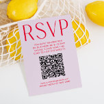 Simple Purple & Red RSVP Online QR code Card<br><div class="desc">Designed to coordinate with for the «Bright» Wedding Invitation Collection. To change details,  click «Details». To move the text or change the size,  font,  or color,  click «Edit using Design Tool». View the collection link on this page to see all of the matching items in this beautiful design.</div>