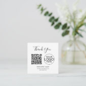Simple QR Code and Business Logo Thank You エンクロージャーカード (スタンド正面)