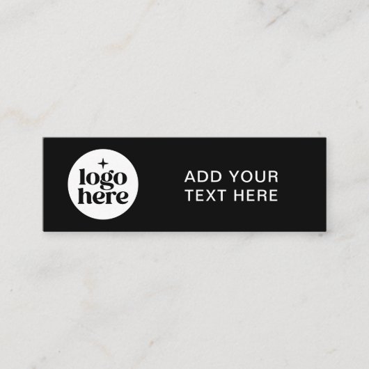 Simple QR Code Business Logo スキニー名刺 (正面)