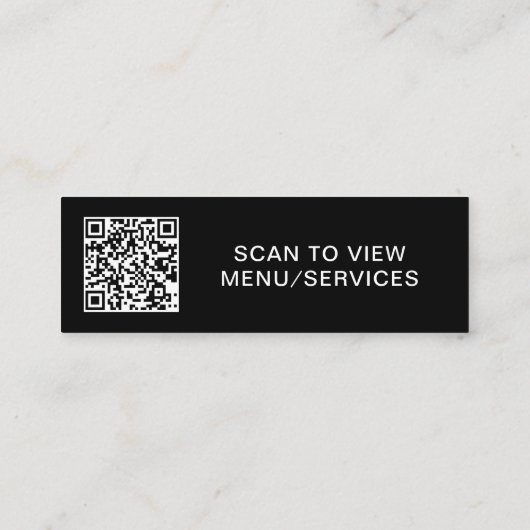 Simple QR Code Business Logo スキニー名刺 (裏面)
