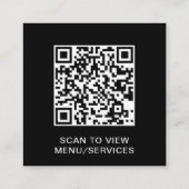 Simple QR Code Business Logo Text スクエア名刺 (裏面)