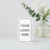 Simple QR Code Logo Border Frame Vertical 名刺 (スタンド正面)