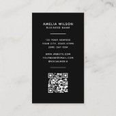 Simple QR Code Logo Border Frame Vertical 名刺 (裏面)