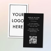 Simple QR Code Logo Border Frame Vertical 名刺