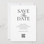Simple QR Code Photo Wedding Save The Date セーブザデート (正面)