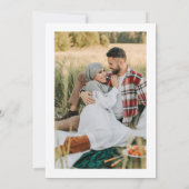 Simple QR Code Photo Wedding Save The Date セーブザデート (裏面)