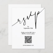 Simple QR Code Wedding LARGE Enclosure Card (正面/裏面)