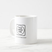 Simple QR Logo Text Business Promo mug コーヒーマグカップ (正面左)