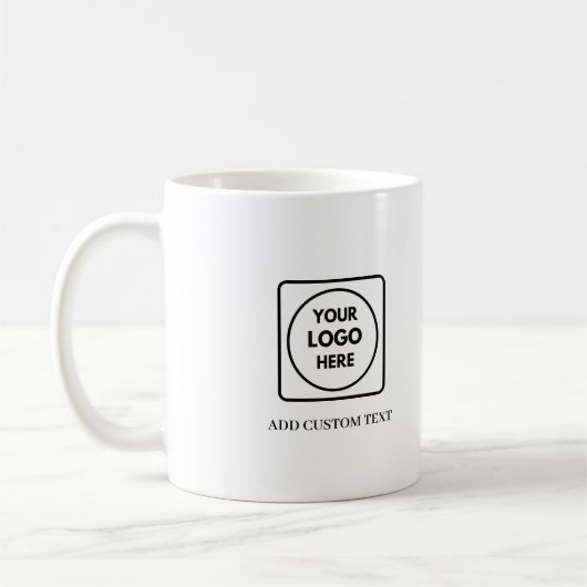 Simple QR Logo Text Business Promo mug コーヒーマグカップ (左)