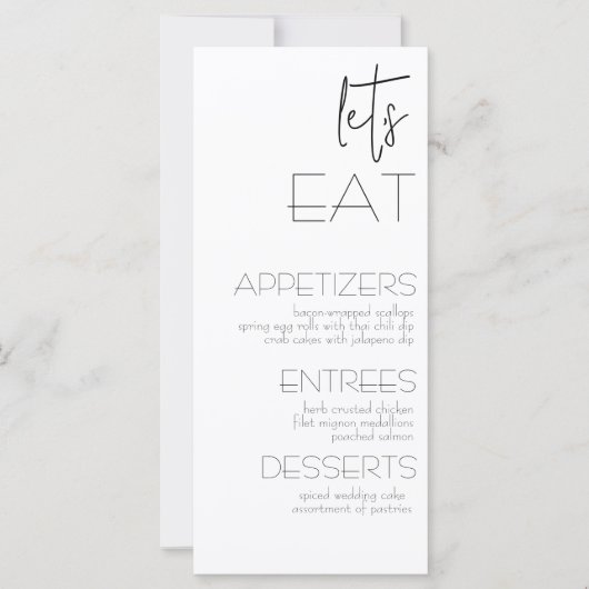 Simple Quaintのメ結婚ニューとサンキューカード (正面)